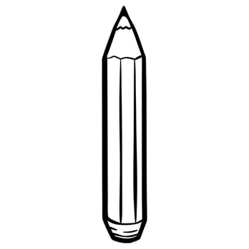 pencil icon, illustration line art vector