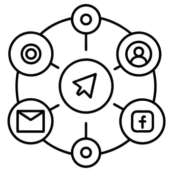 contact icon popular social media logo with contact icon social network logos facebook, instagram, vector