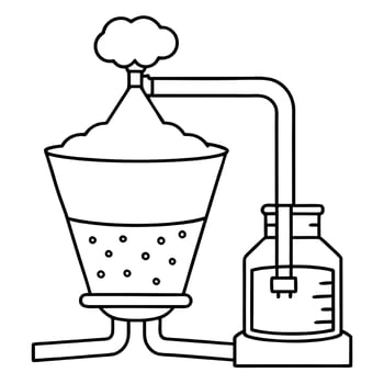 brewing, illustration line art vector