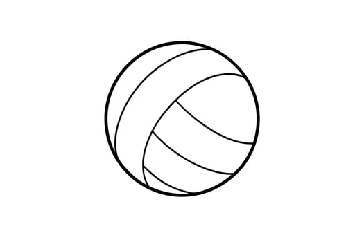volleyball line art illustration, illustration line art vector