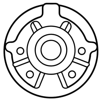 a minimal car spare part, illustration line art vector