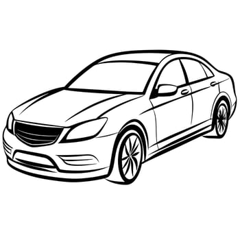 Car coloring pages for kids vector