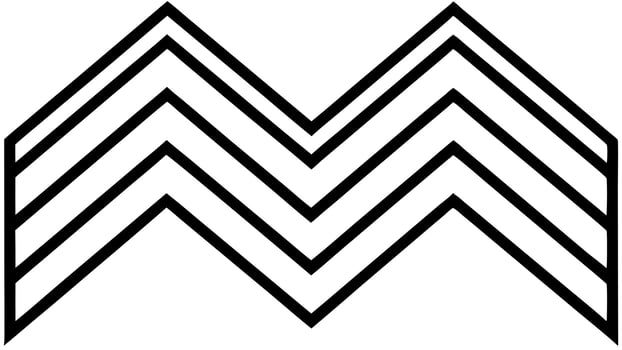A black and white chevron logo vector