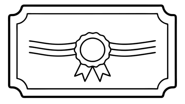 certificate border design, illustration line art vector