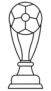 trofeo de soccer, illustration line art vector