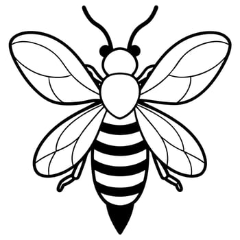 Bee coloring pages free printable coloring pages vector