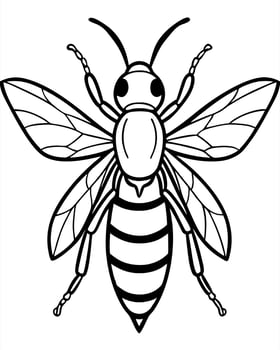 Bee coloring pages free printable coloring pages vector