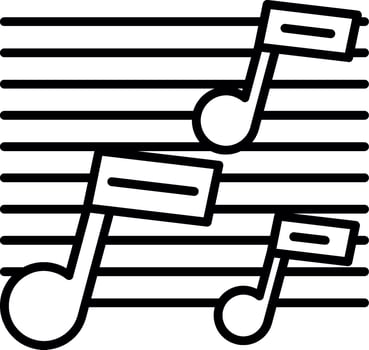 Music notes on a white background vector