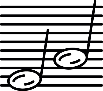 Music notes icon with treble clef vector