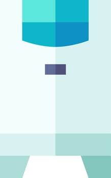A blue and white wall with a blue and white floor vector