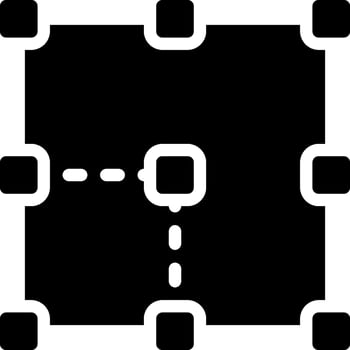 A black and white square with a square in the middle vector