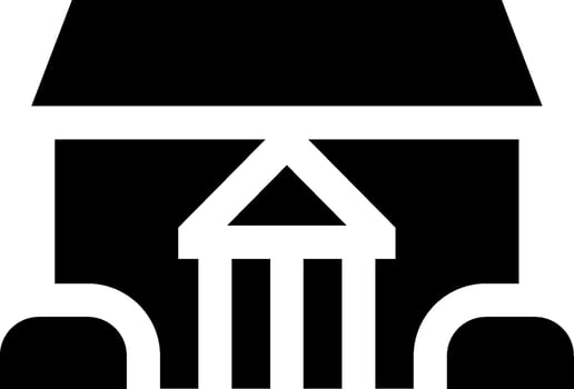 A black and white house icon vector