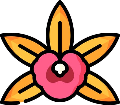 A cartoon flower with a pink center vector