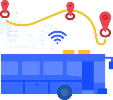 Google maps bus route vector