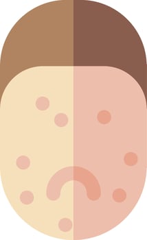 A man with acne on his face vector