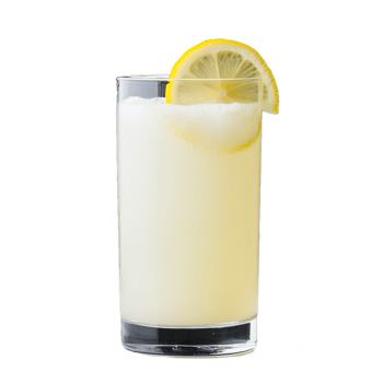 Refreshing lemonade drink with lemon slice on a transparent background png