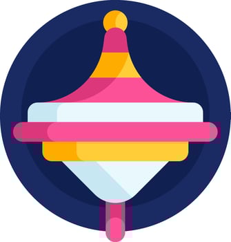 A colorful carnival ride icon vector