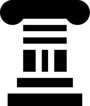 A black and white icon of a column vector