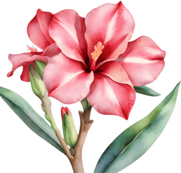 Capturing Nature, Beautiful Adenium Flower Artwork. . png