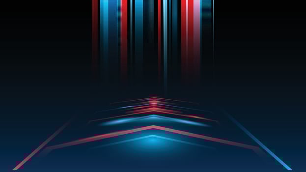 Black abstract red blue technology speed racing geometric background elegant futuristic glossy red and blue light vector