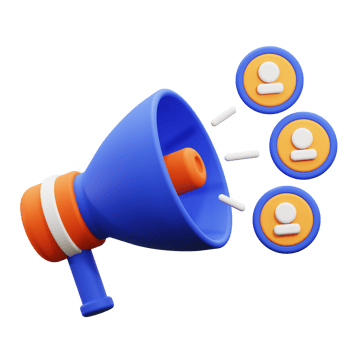 3d viral content icon. Suitable for promotional announcements, social media marketing, and communication concepts png