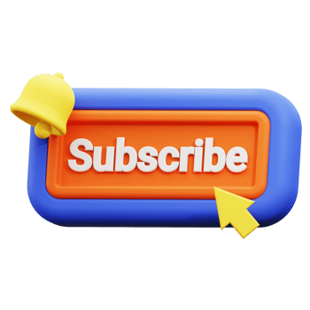 3d subscribe icon. Perfect for websites, blogs, newsletters, or social media to prompt subscriptions png