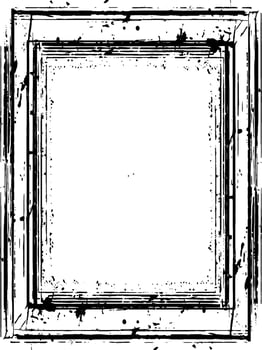 grunge frame with black and white paint, Vintage grunge border black and white square frame with a white background, A square vintage photo frame, grunge frame vector