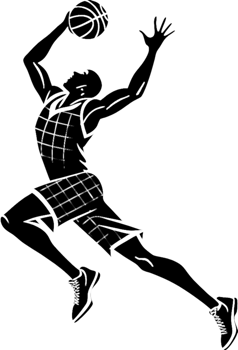 Black and White Basketball Player Outline. . png