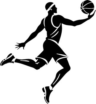 Basketball Player Jump Clipart. . png