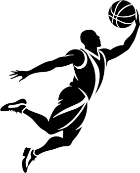 Black and White Basketball Outline. . png