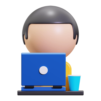 3d digital nomad icon. Suitable for technology blogs, social media posts, and digital marketing materials png