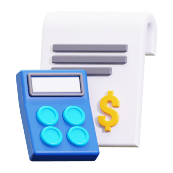 3d calculate the budget icon. displaying financial calculations. Suitable for finance, accounting, budgeting concepts in design png