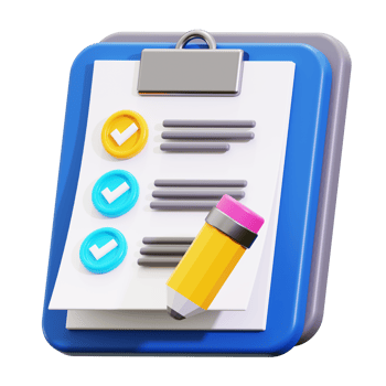 3d to do list icon. Checklist clipboard suitable for organization, planning and task tracking. Ideal for business, education, and administrative concepts png