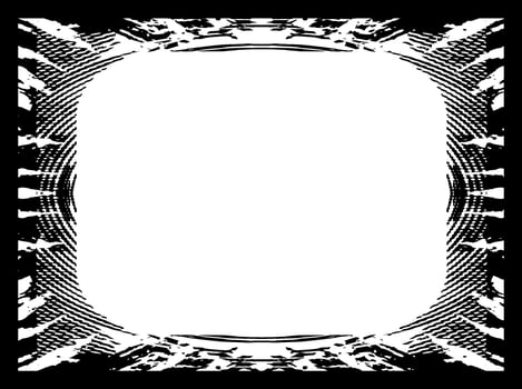 a black and white square frame with a white border vector