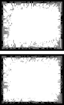 , old frame with a frame, antique photo frame, black and white grunge frames with a border, two black and white frames set square vintage photo frame vector