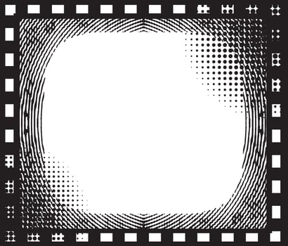 grunge frame with a black and white background, A square vintage photo frame, grunge frame vector