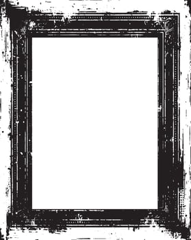 grunge frame on black background , Vintage grunge border black and white square frame with a white background, A square vintage photo frame, grunge frame vector