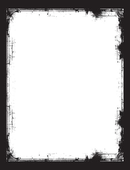 grunge frame on black background , Vintage grunge border black and white square frame with a white background, A square vintage photo frame, grunge frame vector