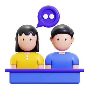 3d Meeting icon. Suitable for social media or communication concepts png