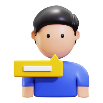 3d man talking icon. suitable for social media, advertising, children's books, and educational materials png