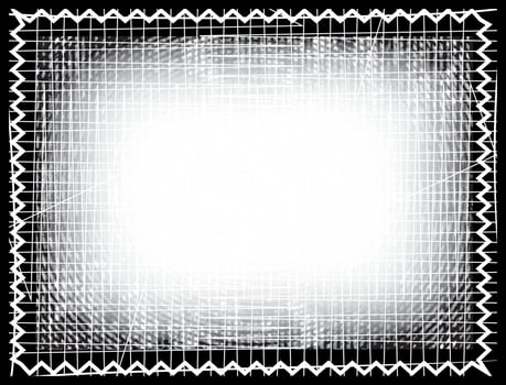 a white square with a black background, grunge border vector