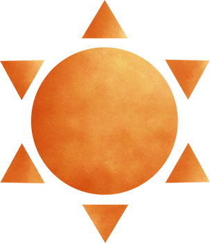 Sun hand drawn cartoon illustration on isolated background. png