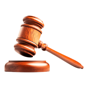 Wooden Gavel on png