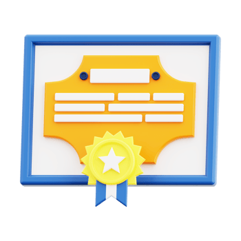 3d Certificate icon. Perfect for awards, certifications, achievements, recognition, diplomas, and accolades png