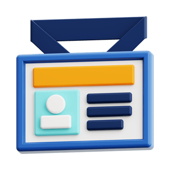 3d Id Card icon. Suitable for infographic design, social media posts, or presentation slides png