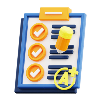 3d Test Results icon. Suitable for educational, organizational, or productivity concepts. School assignments or work planning visuals png