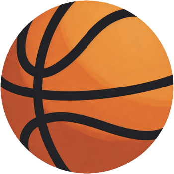 Basketball with a black stripe on it png