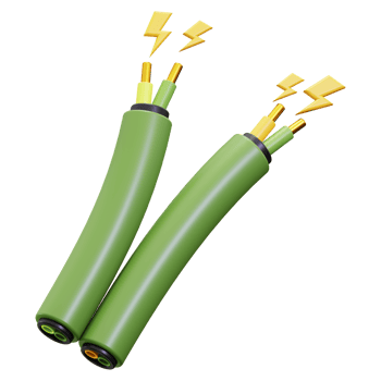 3d Electric Cable icon. suitable for technology, energy, power, and innovation themes in designs png