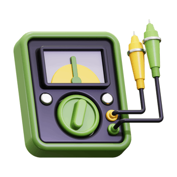 3d Voltmeter icon. perfect for tech, science, engineering concepts png