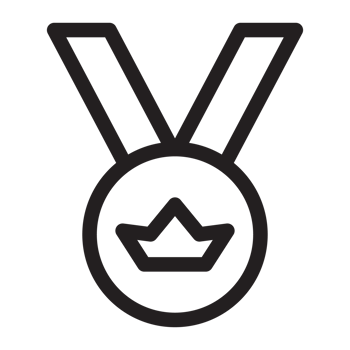Medal Ribbon Icon, Sports and Competition, Premium Badge Element png